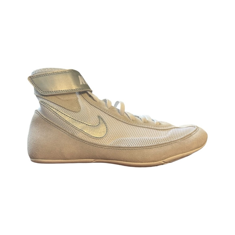 Nike Men's 8 SpeedSweep 7 Wrestling Shoes White/Metallic Silver 366683-100 NEW